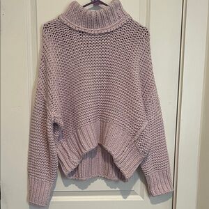 Free People Soft Lilac Turtleneck Sweater